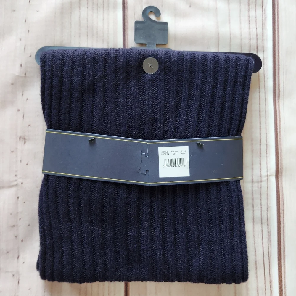 NWT Polo Ralph Lauren Beanie Hat & Scarf Set Navy Blue Men's Accessories Unisex - Picture 3 of 6